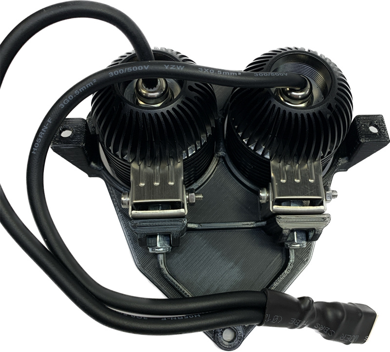 Lampfäste Beta -2019, utan kåpa, NIZLED 2xR40DRL kallvit (80w)