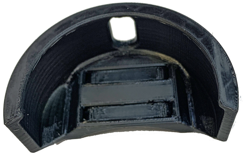 3D printad snusdosehållare (70mm) för montering på gaffelben mc (buntband).