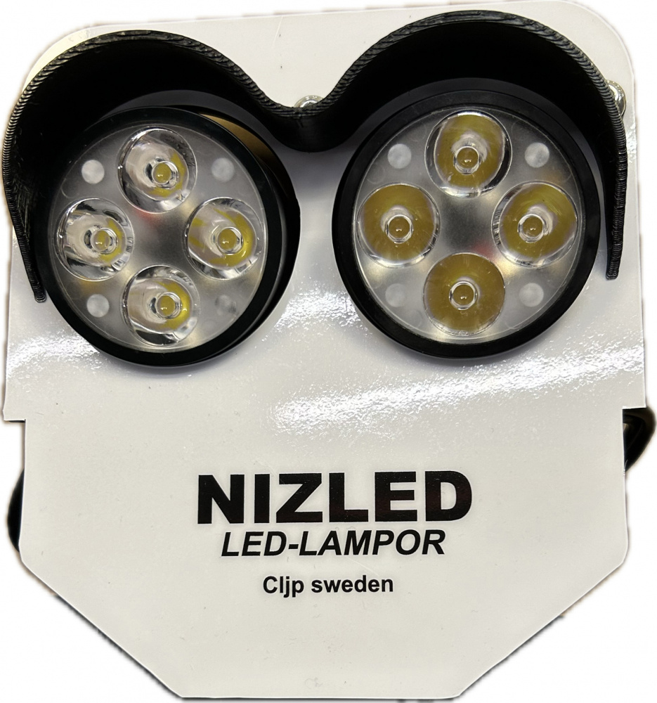 Dubbelljus 80w Husqvarna 2024-, vit dekal, kallvit 2xE406k NIZLED