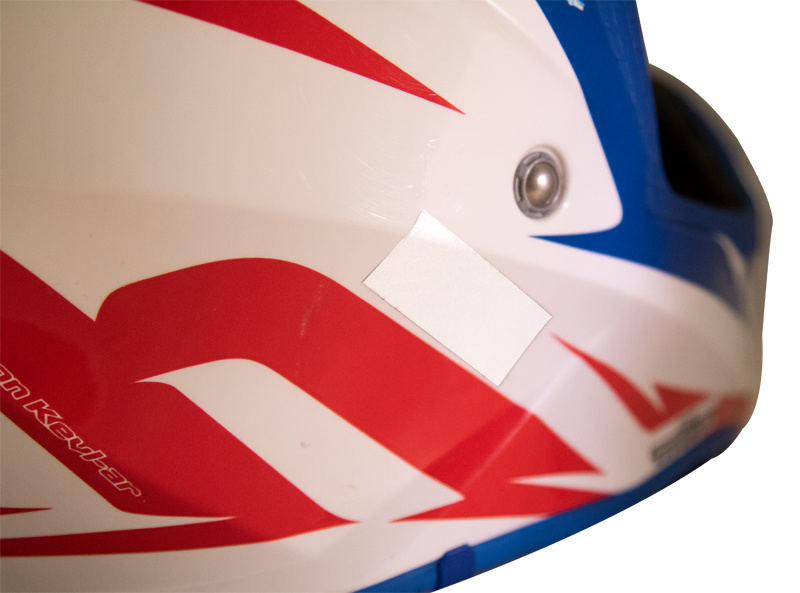 Klisterreflex för hjälm (gul) 4st ca: 5x2cm