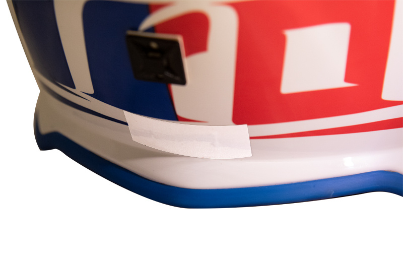 Klisterreflex för hjälm (vit) 4st ca: 5x2cm