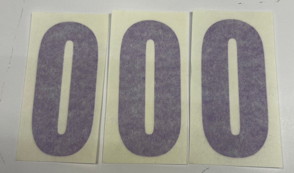 Nizled siffer dekal Lila 0 10x5cm