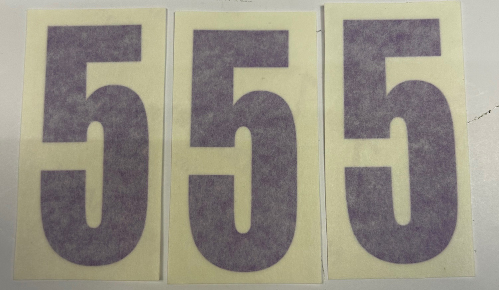 Nizled siffer dekal svart 5 10x5cm