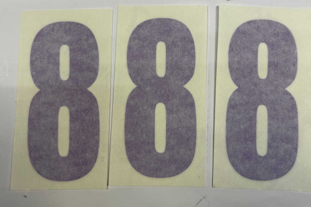 Nizled siffer dekal svart 8 10x5cm