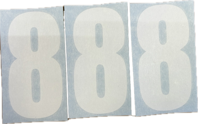 Nizled siffer dekal vit 8 10x5cm