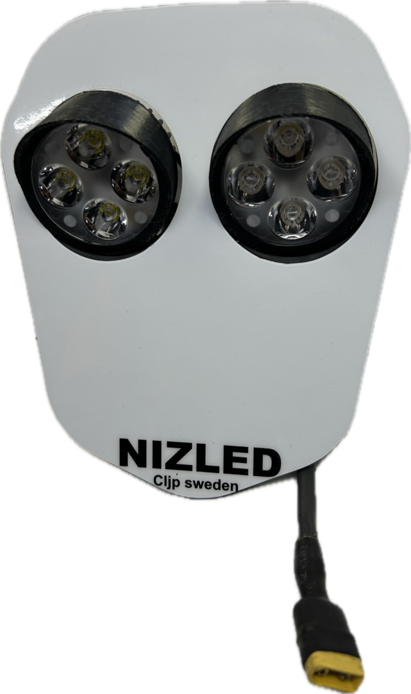 Dubbelljus kallvit 80w Triumph 2024-, vit dekal, 2xE406k NIZLED