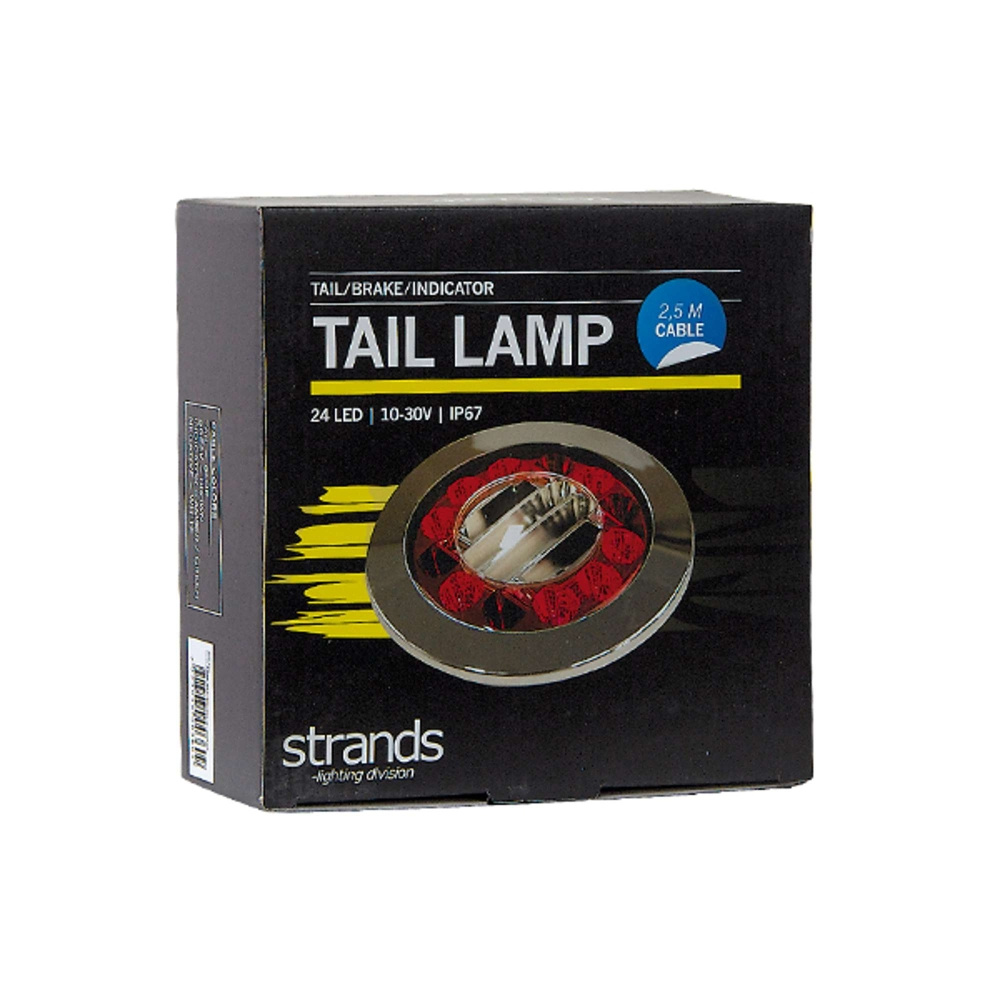 Strands Red Eye Baglygter Bag/Stop/Blinklys, 24 LED 10-30V. 2,5M Kabel.