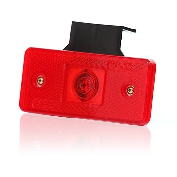 Strands Pos. Lys Rød 12-24V Med Monteringsbeslag, Og Reflex. LED