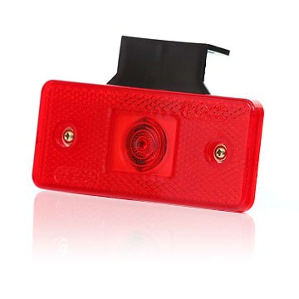 Strands Pos. Lys Rød 12-24V Med Monteringsbeslag, Og Reflex. LED