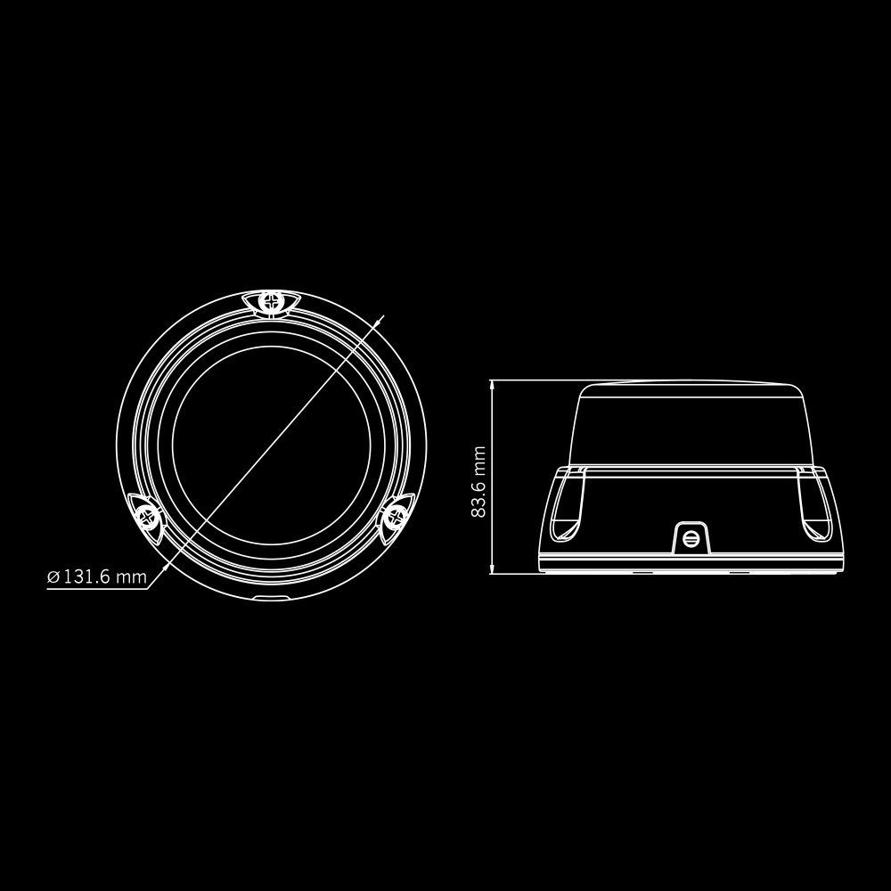 Strands Freedom Lighthouse Roterende Varningslys 130Mm Planmontering