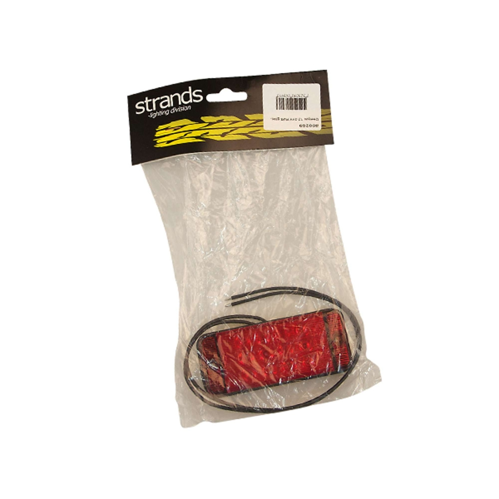 Strands Dimlys 12-24V Rødt Glas.,E-Godkendt.