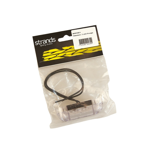 Strands Sidomark. 3 LED Orange,12-24V E-Mærket