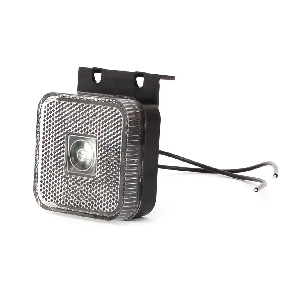 Strands Positionslys Hvid LED 12-24V, Inkl. Vinkelfæste E-mærket