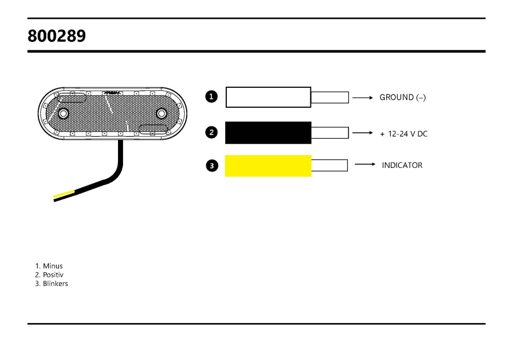 Strands Sidomarkering/Blinker LED 12-24V IP68 E-mærket, Inkl. Vinkelbeslag Og Refleks. Blinkersveksling