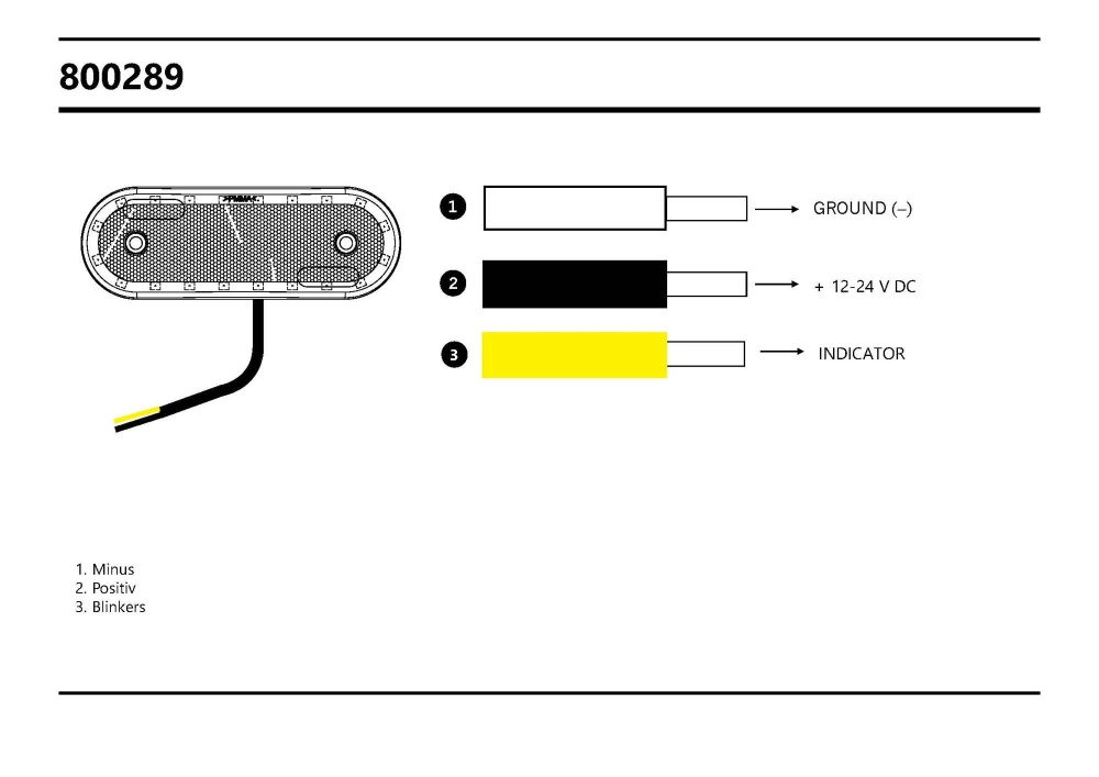 Strands Sidomarkering/Blinker LED 12-24V IP68 E-mærket, Inkl. Vinkelbeslag Og Refleks. Blinkersveksling