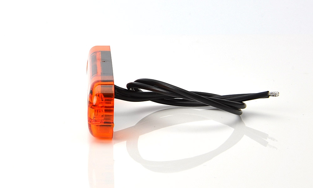 Strands Sidomarkering Slim Orange 3 LED,9-36V IP68. E-mærket.