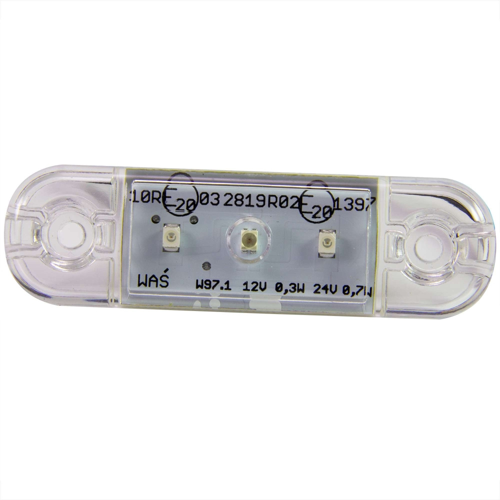 Strands Slim Bagpositionlys 3 LED, Klar Linse