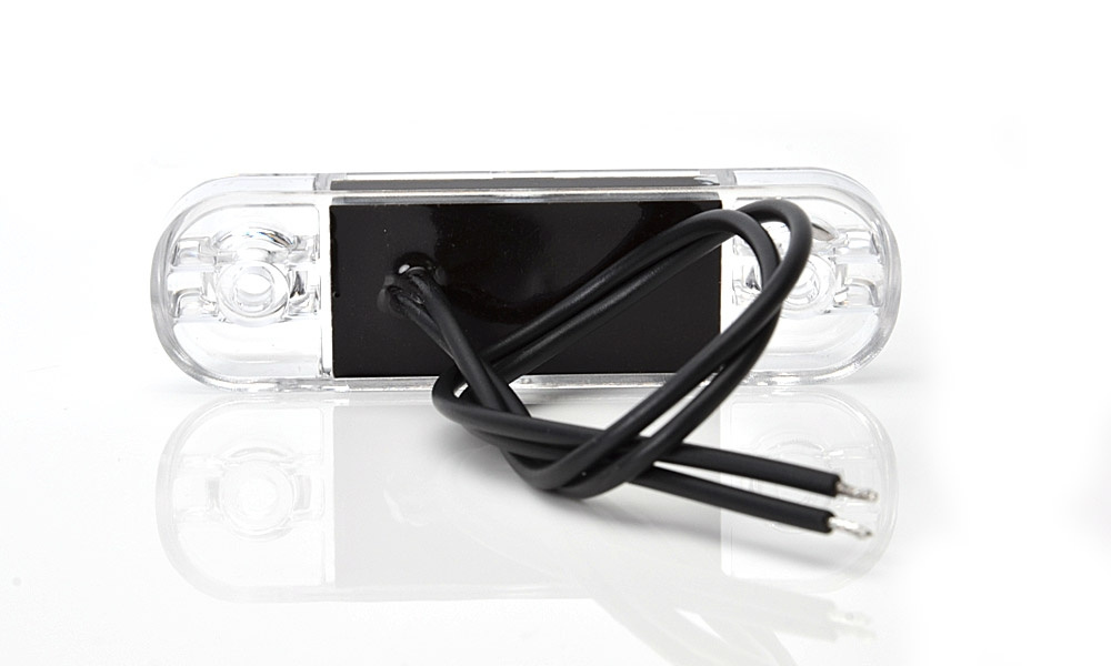 Strands Positionslys Hvid Slim 12 LED, 9-36V IP68. E-mærket.