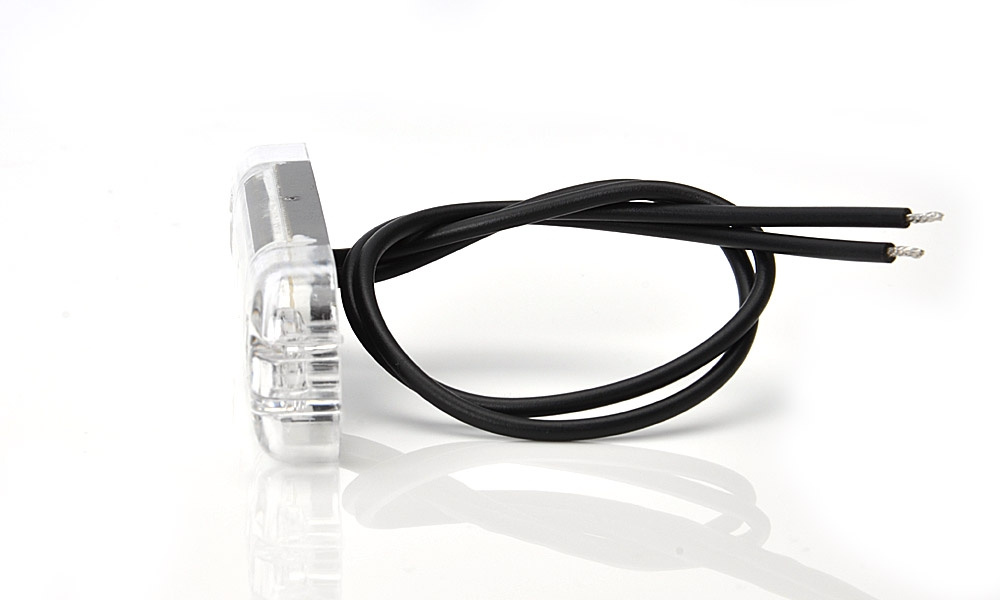 Strands Positionslys Hvid Slim 12 LED, 9-36V IP68. E-mærket.