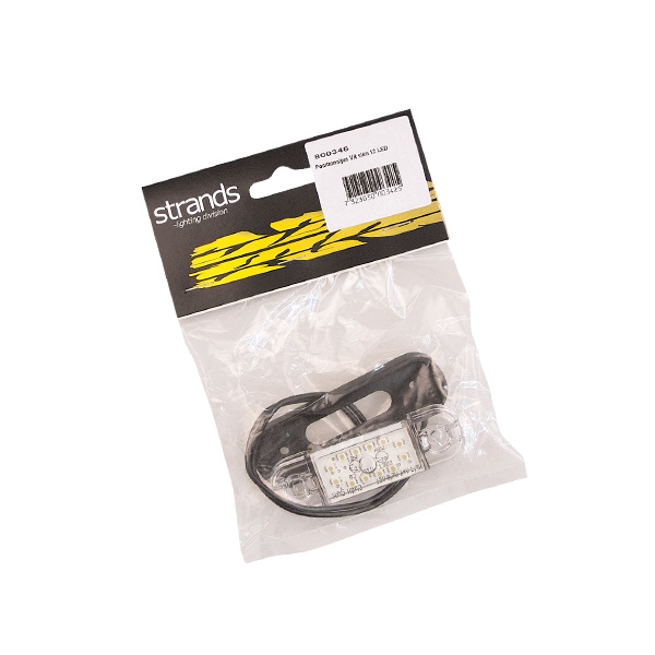 Strands Positionslys Hvid Slim 12 LED, 9-36V IP68. E-mærket.