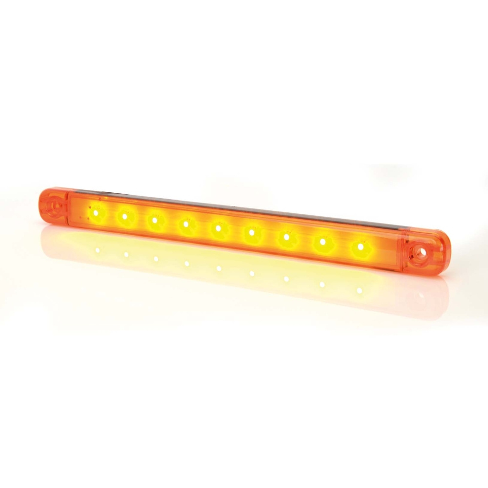 Strands Sidomarkering Orange Slim 9 LED,9-36V IP68. E-mærket.