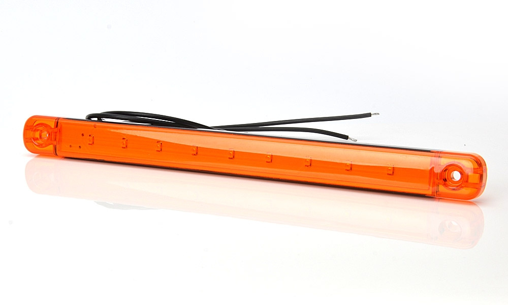 Strands Sidomarkering Orange Slim 9 LED,9-36V IP68. E-mærket.