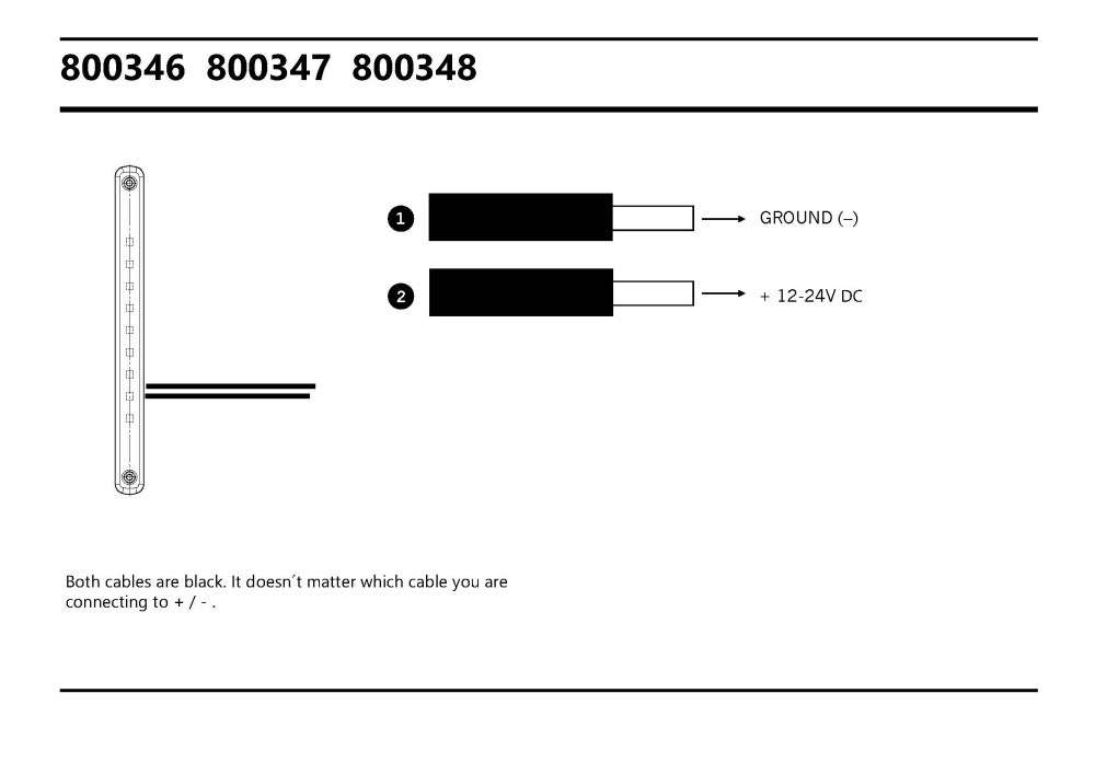 Strands Positionslys Rød Slim 9 LED, 9-36V IP68. E-mærket.