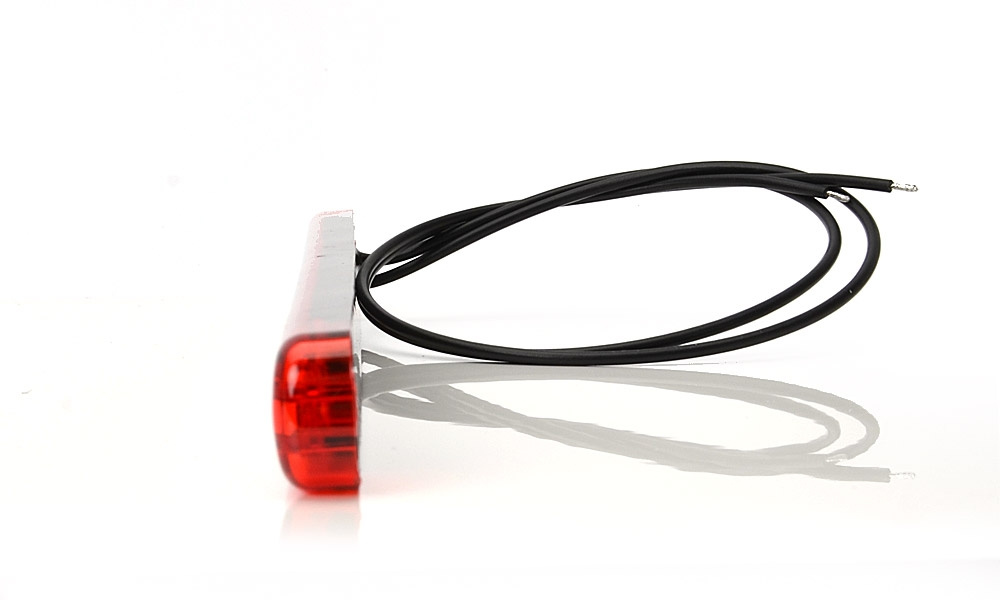 Strands Positionslys Rød Slim 9 LED, 9-36V IP68. E-mærket.