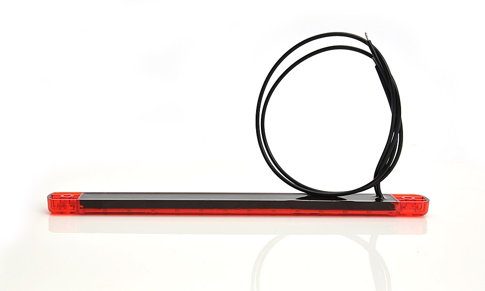 Strands Positionslys Rød Slim 9 LED, 9-36V IP68. E-mærket.