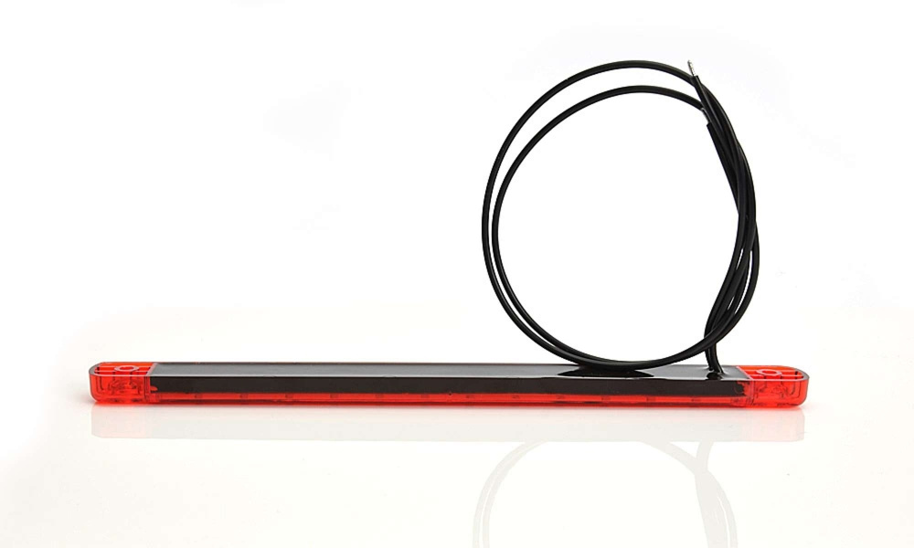 Strands Positionslys Rød Slim 9 LED, 9-36V IP68. E-mærket.