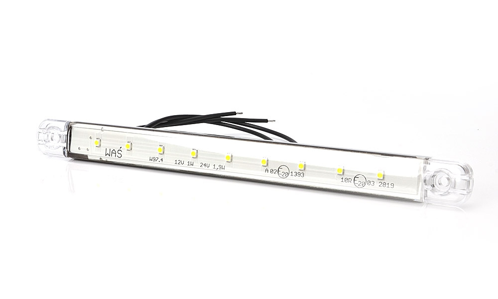 Strands Positionslys Vit Slim 9 LED, 9-36V IP68. E-mærket.