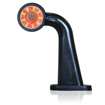 Strands Gummiarm Hvid/Rød LED Højre, Klarglas. E-mærket 12-24V