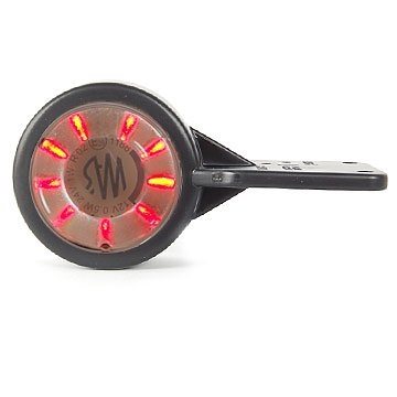 Strands Gummiarm Hvid/Rød LED M. Flad, Klarglas. E-mærket 12-24V