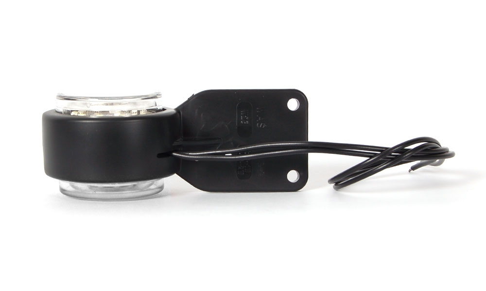 Strands Gummiarm Hvid/Rød LED M. Flad, Klarglas. E-mærket 12-24V