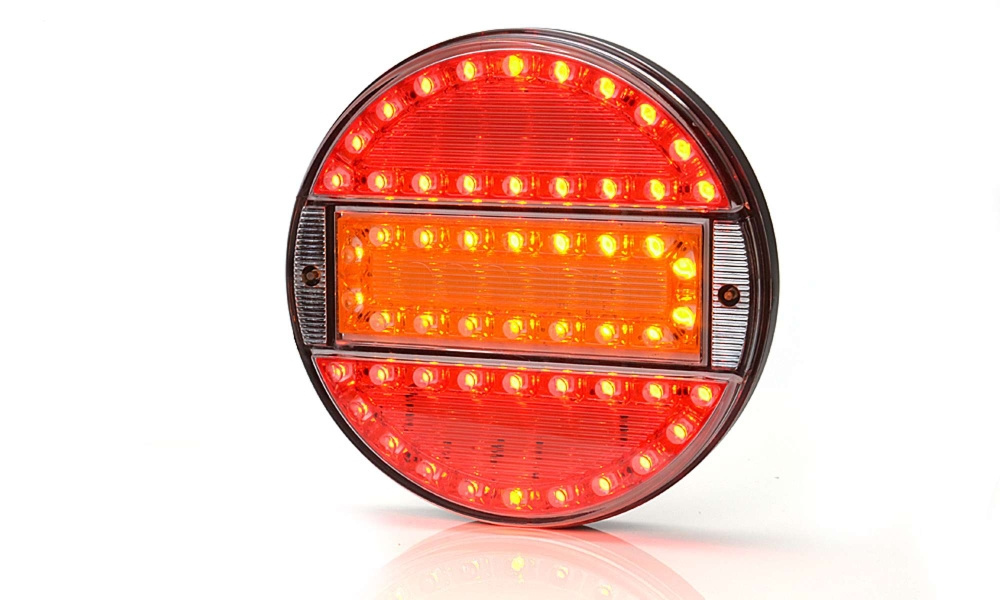 Strands Rund LED 3 Kamre 12-24V, 142 mm Diameter Farvet Linse