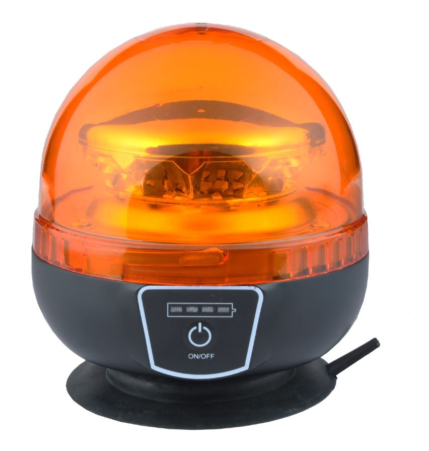 Strands Bærbar Roterende Advarselslys LED Genopladelig