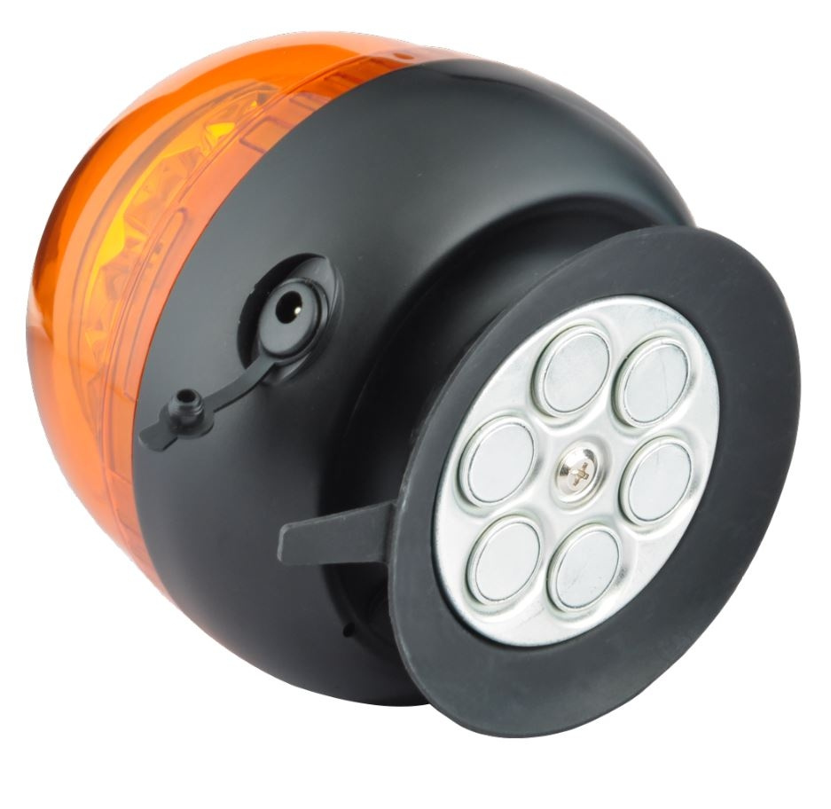 Strands Bærbar Roterende Advarselslys LED Genopladelig