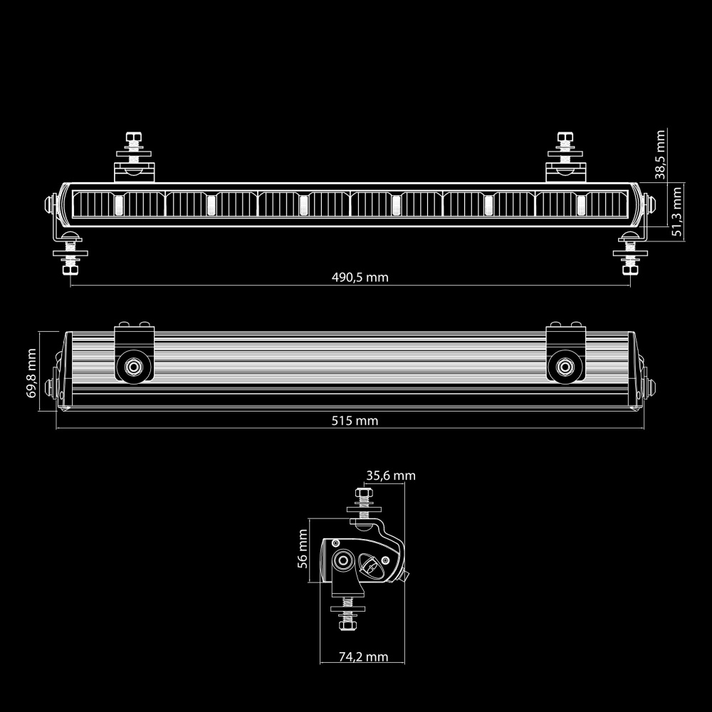 Strands Dark Knight NUUK LED-rampe 20