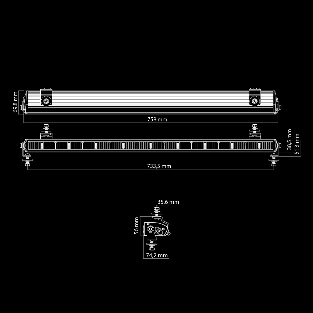 Strands Dark Knight NUUK LED-rampe 30