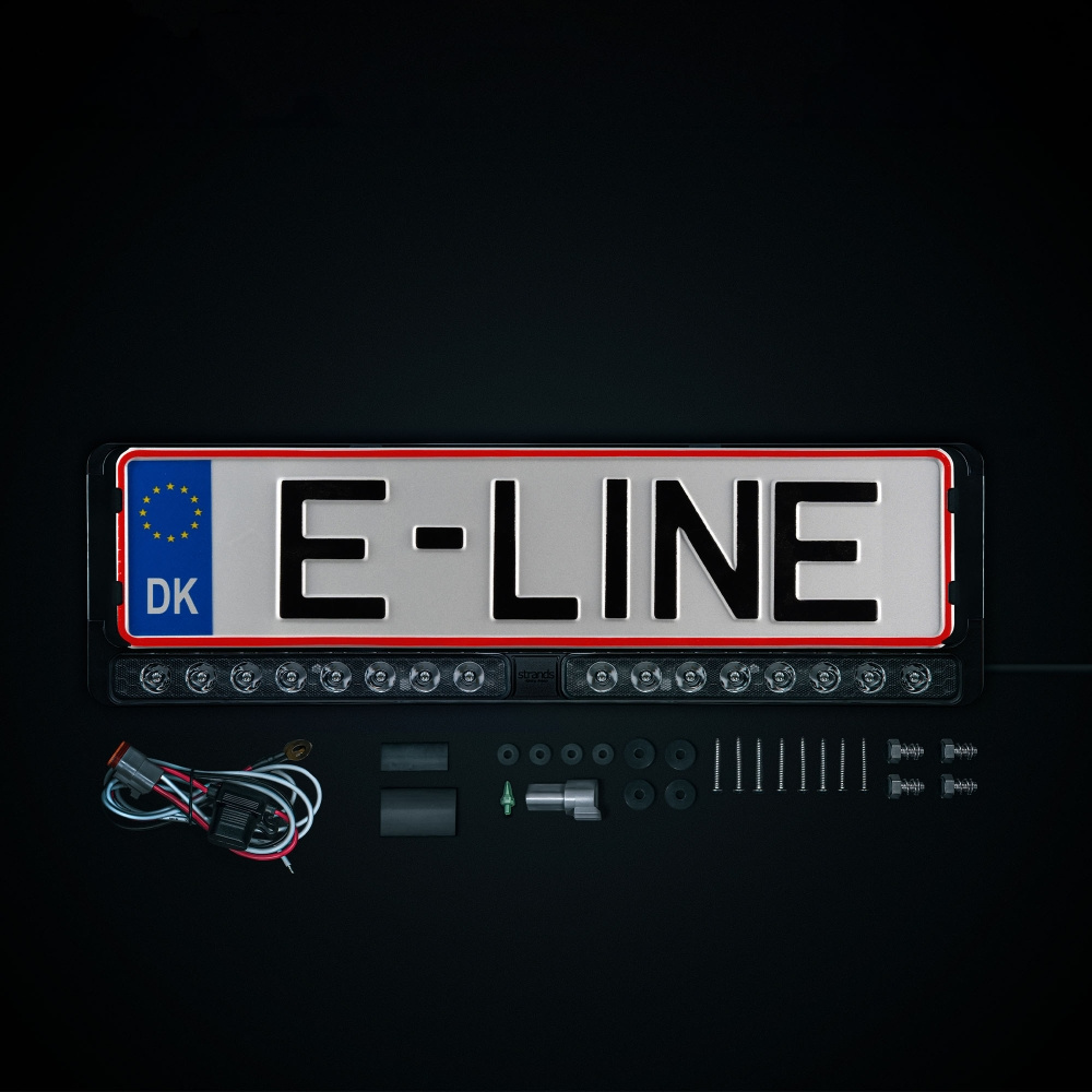 Strands NUUK E-Line Duo Nummerpladeskilt DK LEDramp