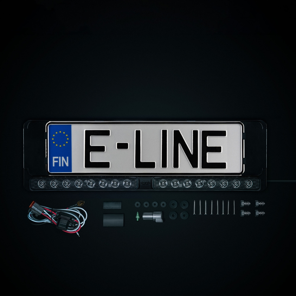 Strands NUUK E-Line Duo Nummerpladeskilt DK LEDramp