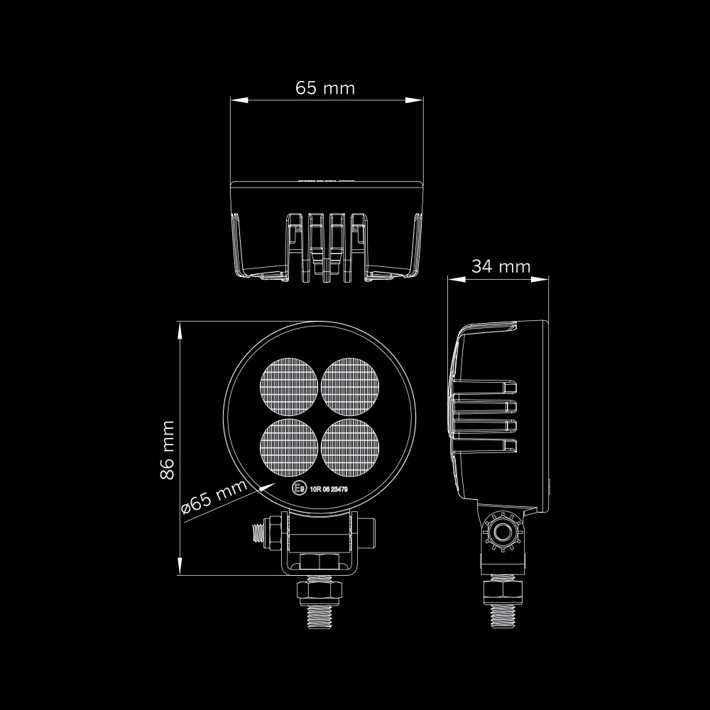 Strands Unity Arbejdslampe Rund 11W