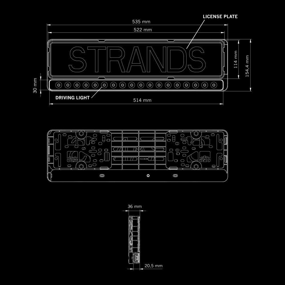 Strands NUUK E-Line Black LED Bar 20