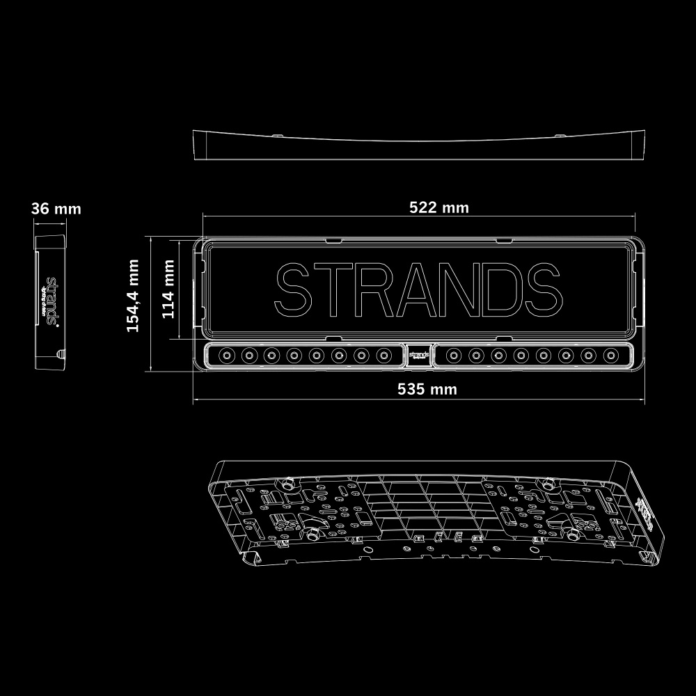 Strands NUUK E-Line Duo Black LED Bar 2X10
