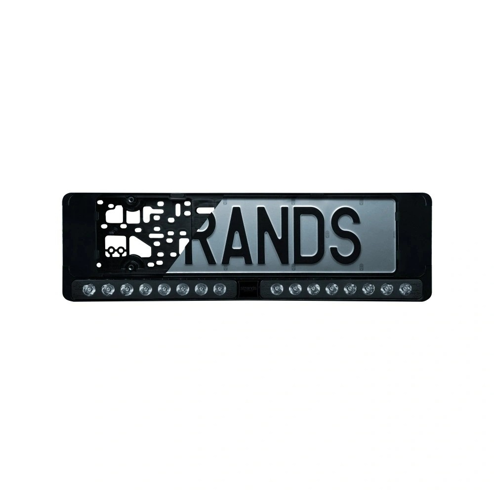 Strands Nuuk E-Line Duo DK/FI/AT, LED-lysbjælke med nummerpladeholder, sort