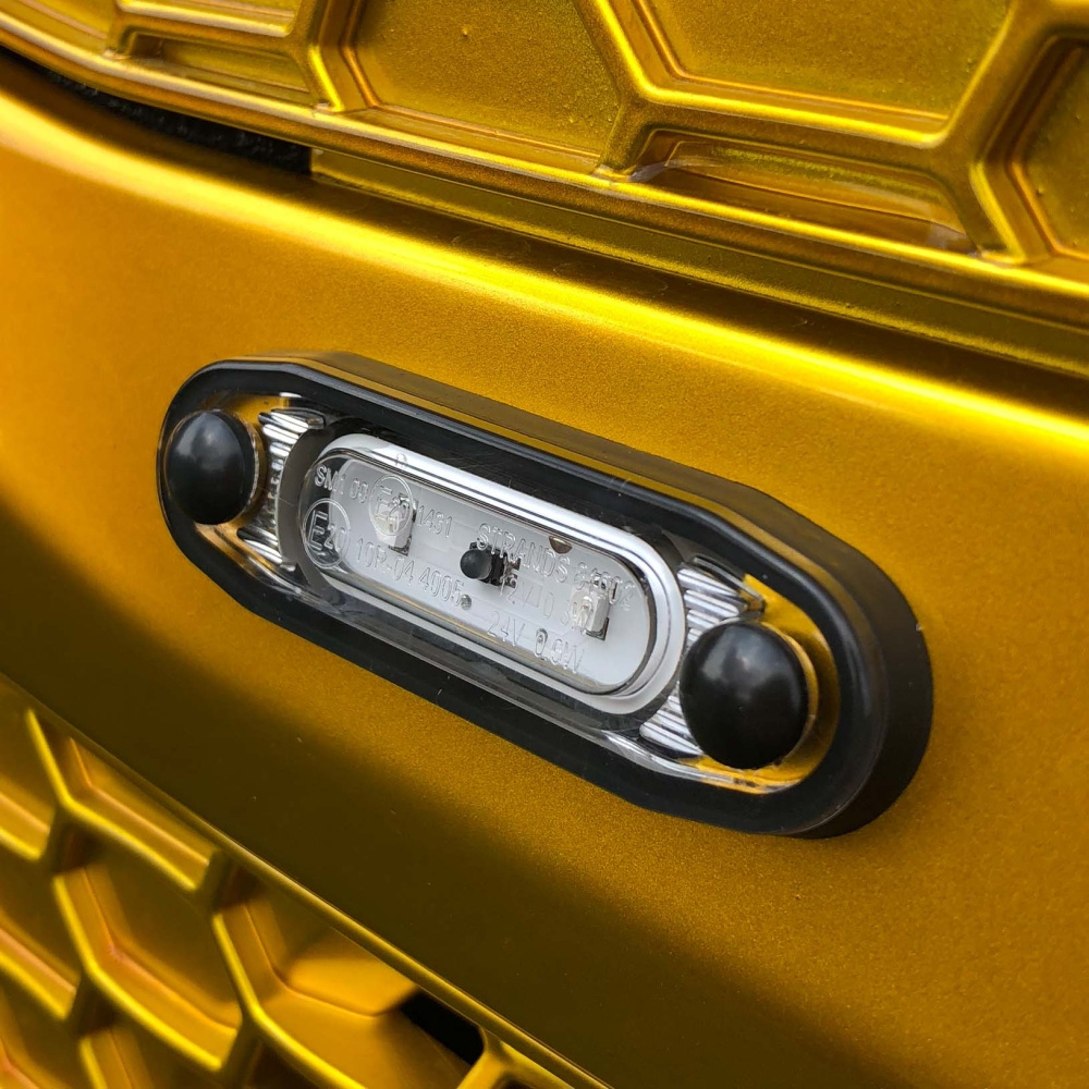 Strands Pos.Lys Sld Hvid LED, Hvidt Glas.,79X26Mm 5M Kabel