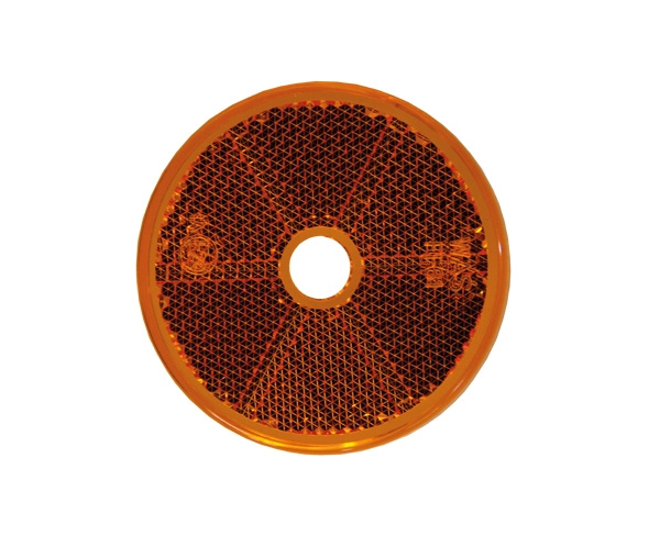 Strands Reflex Orange Rund 60Mm M. Hål 4-Pack, E-Mærket.