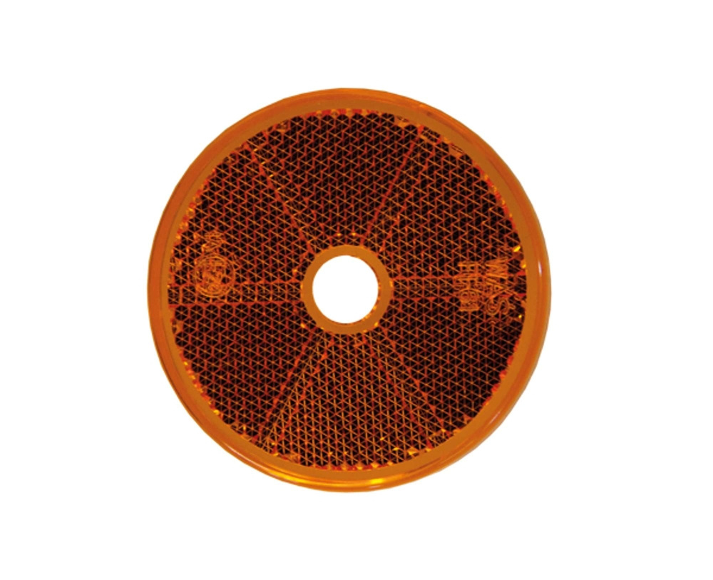 Strands Reflex Orange Rund 60Mm M. Hål 4-Pack, E-Mærket.