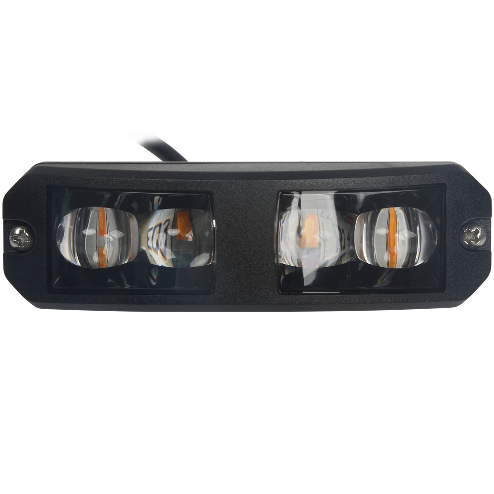 Strands Curved Riktat Blixtlys Orange LED