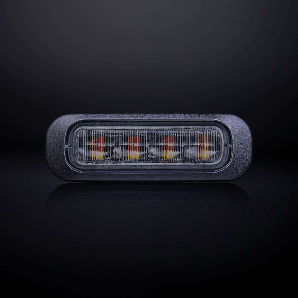 Strands Dark Knight advarselslys, 4 LED, ravfarvet, 4 m kabel